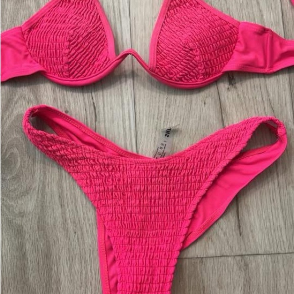 SHEIN Hot Pink Bikini Set